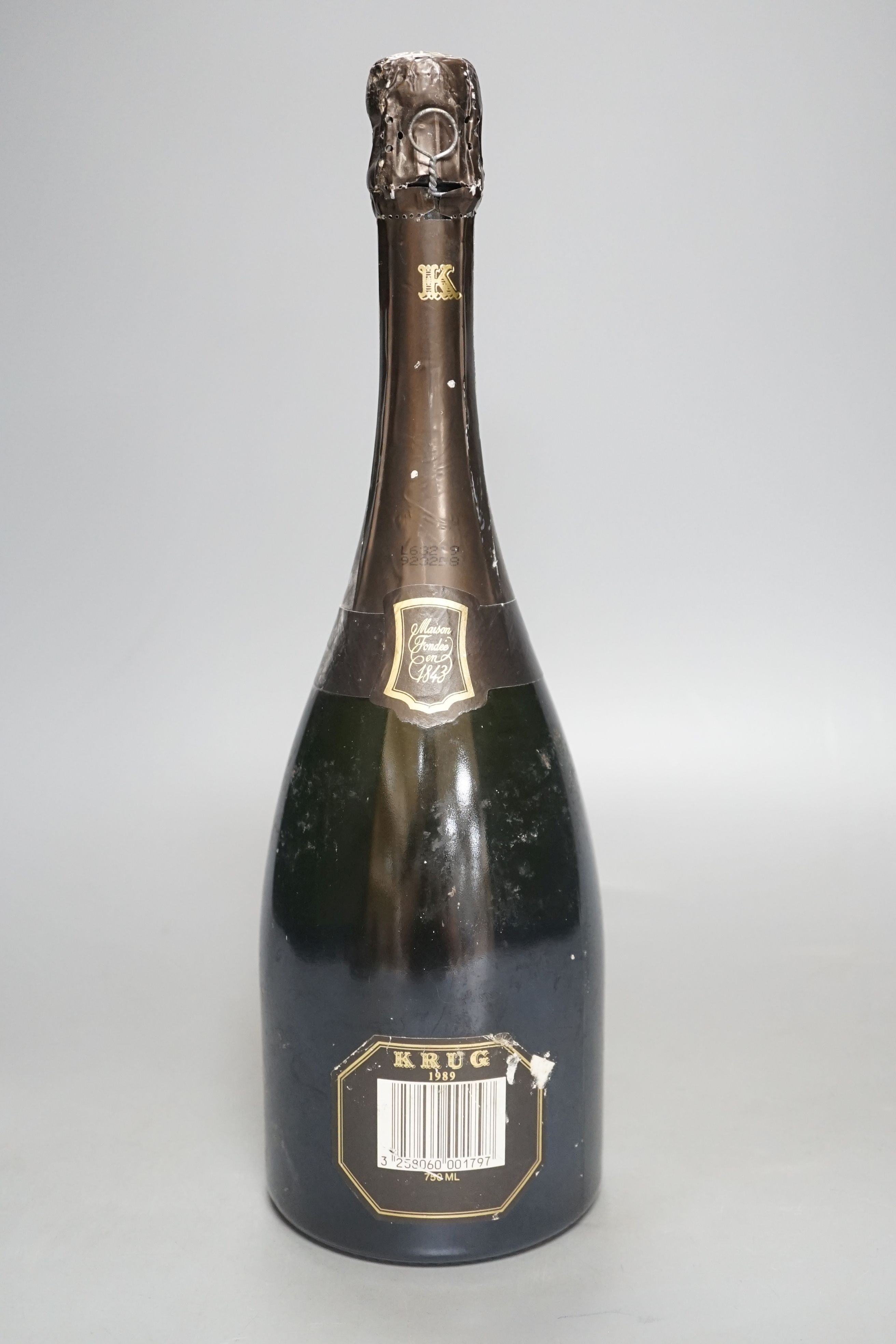 One bottle of Champagne Krug, 1989